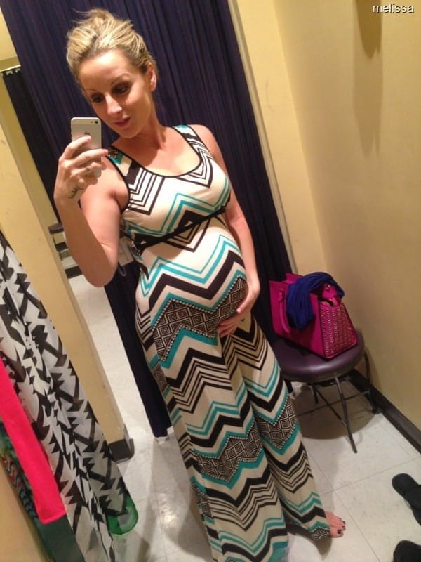 Big-boobed pregnant blonde Melissa taking selfies in the mirror