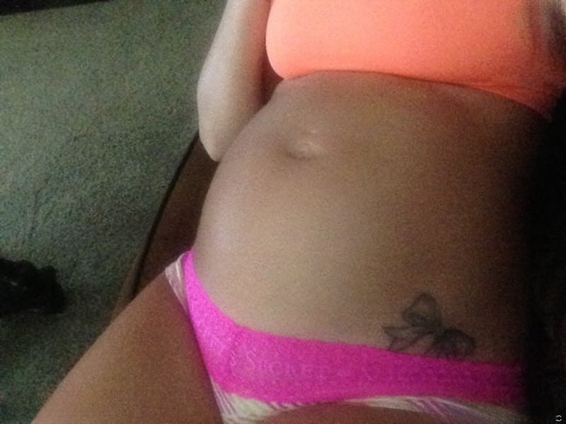 Big-boobed pregnant blonde Melissa taking selfies in the mirror