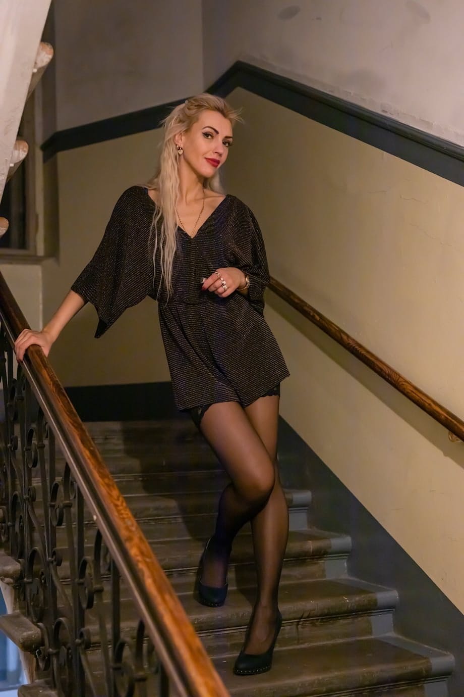 Skinny blonde MILF Milena has wild sex with her neighbour on a couch