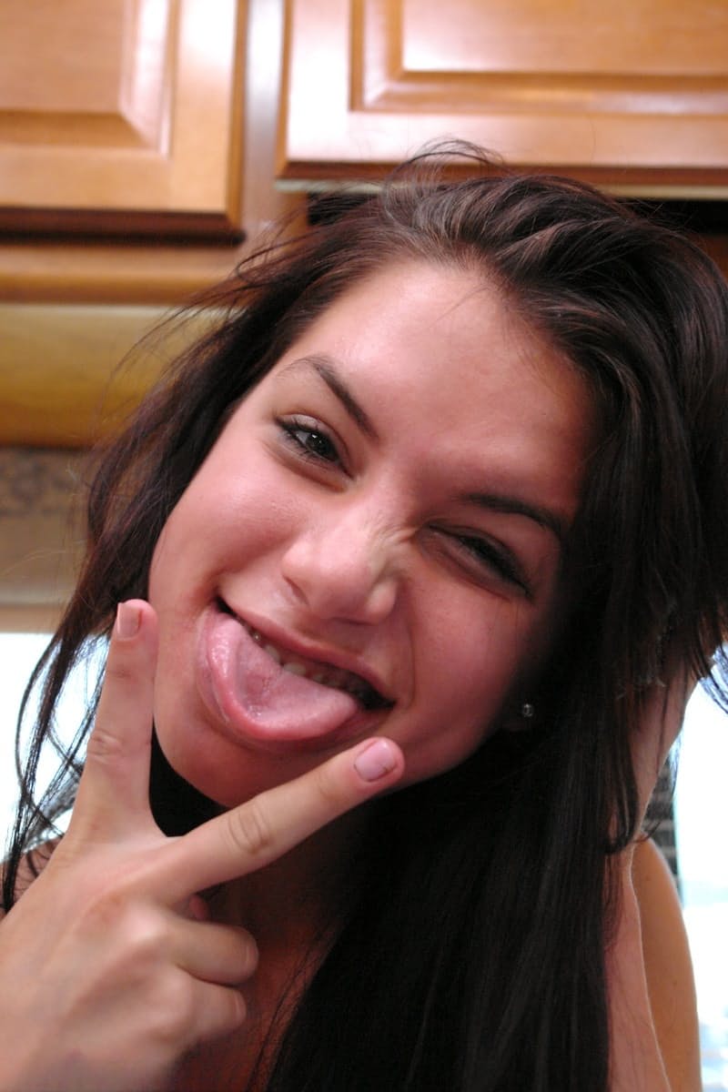 Brunette babe Micah Moore masturbates using sex toys during a BDSM performance