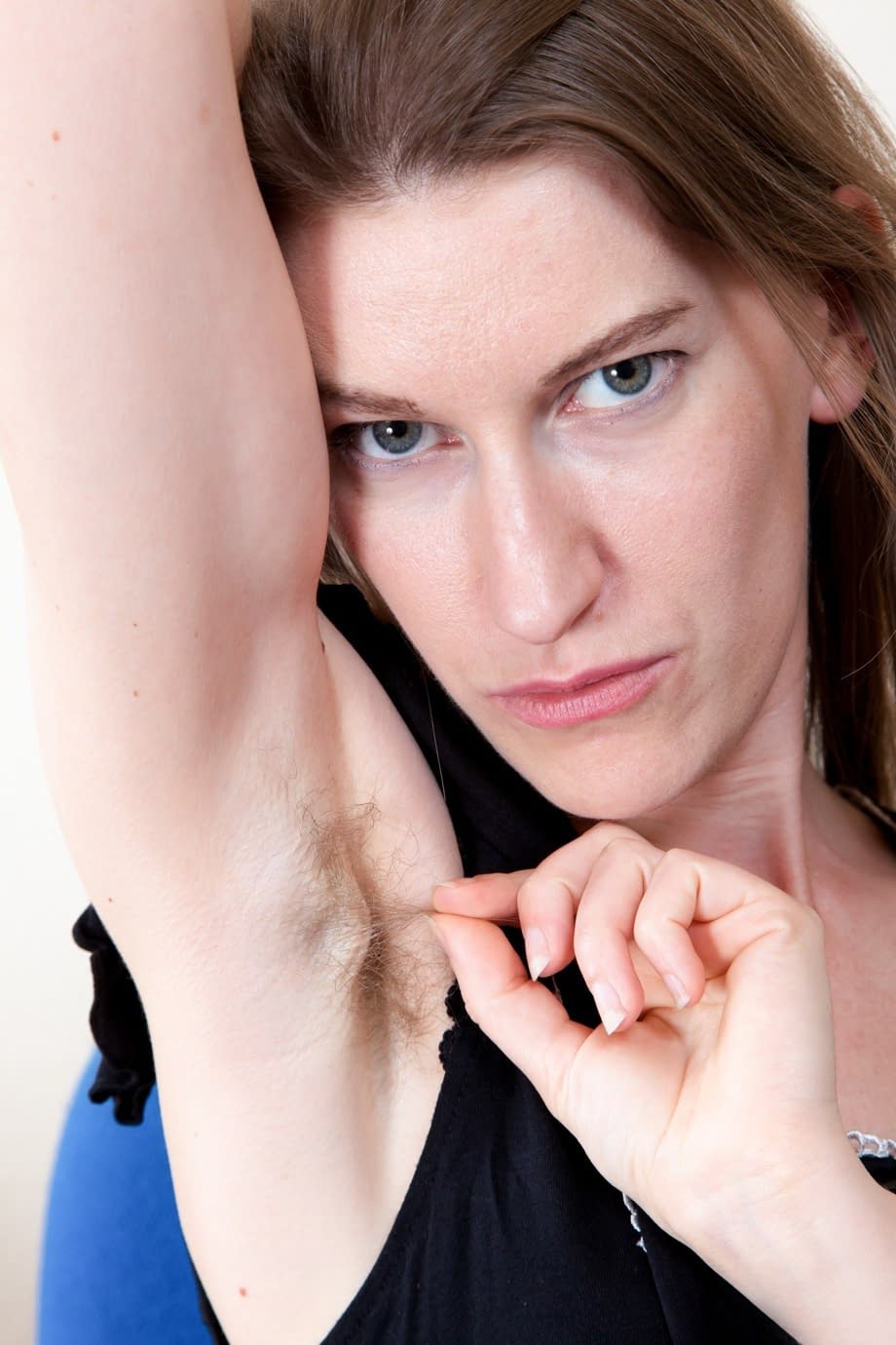 Skinny amateur Katie Daze reveals her bushy twat and poses in stockings