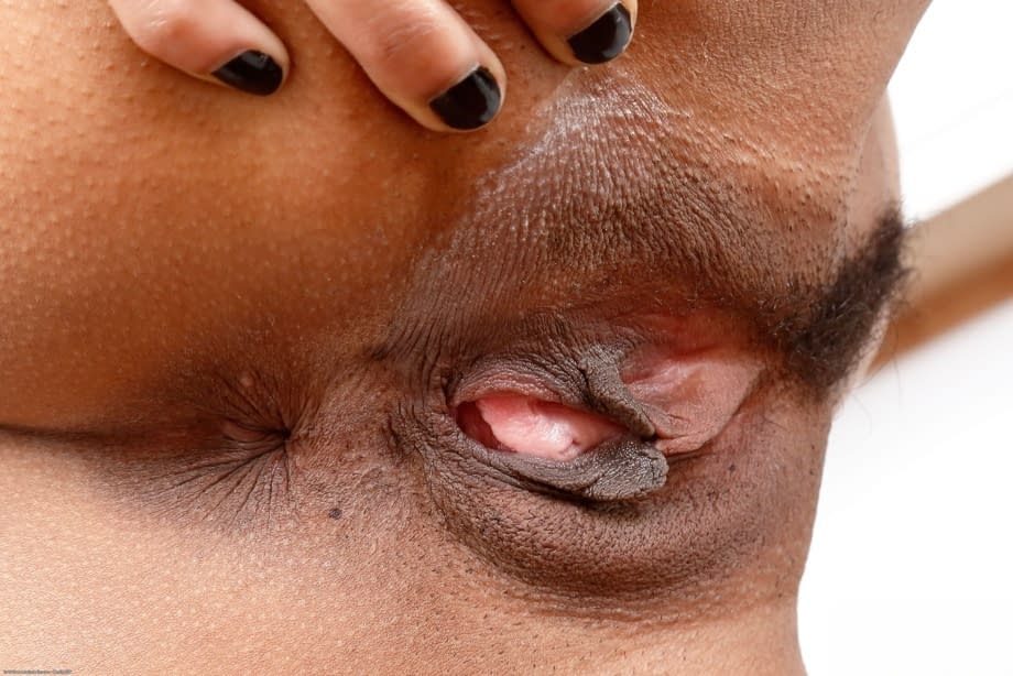 Exotic beauty Nikki Darling giving arousing closeup views of her spread pussy