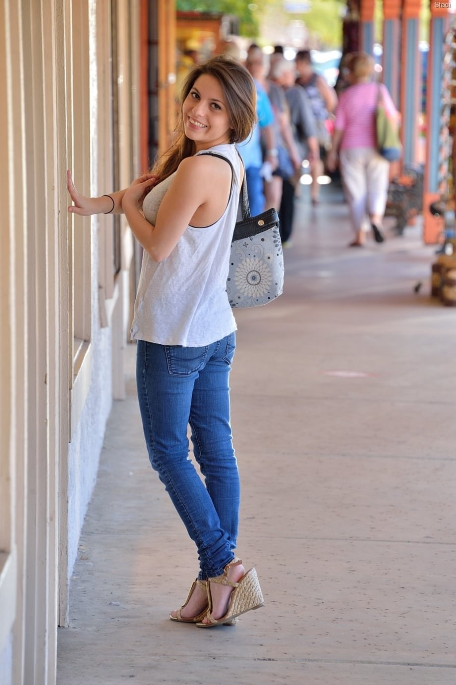 Stacey giving vagina gaping closeups & flashing sexy tits & hot ass in public